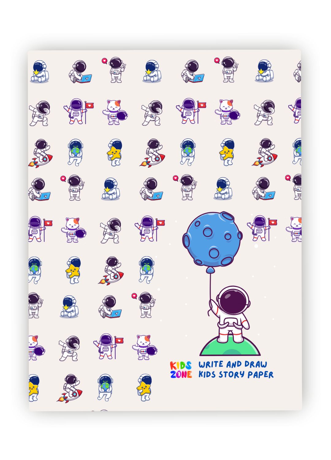 Kids Zone : Write and Draw Storybook Paper : Astronauts