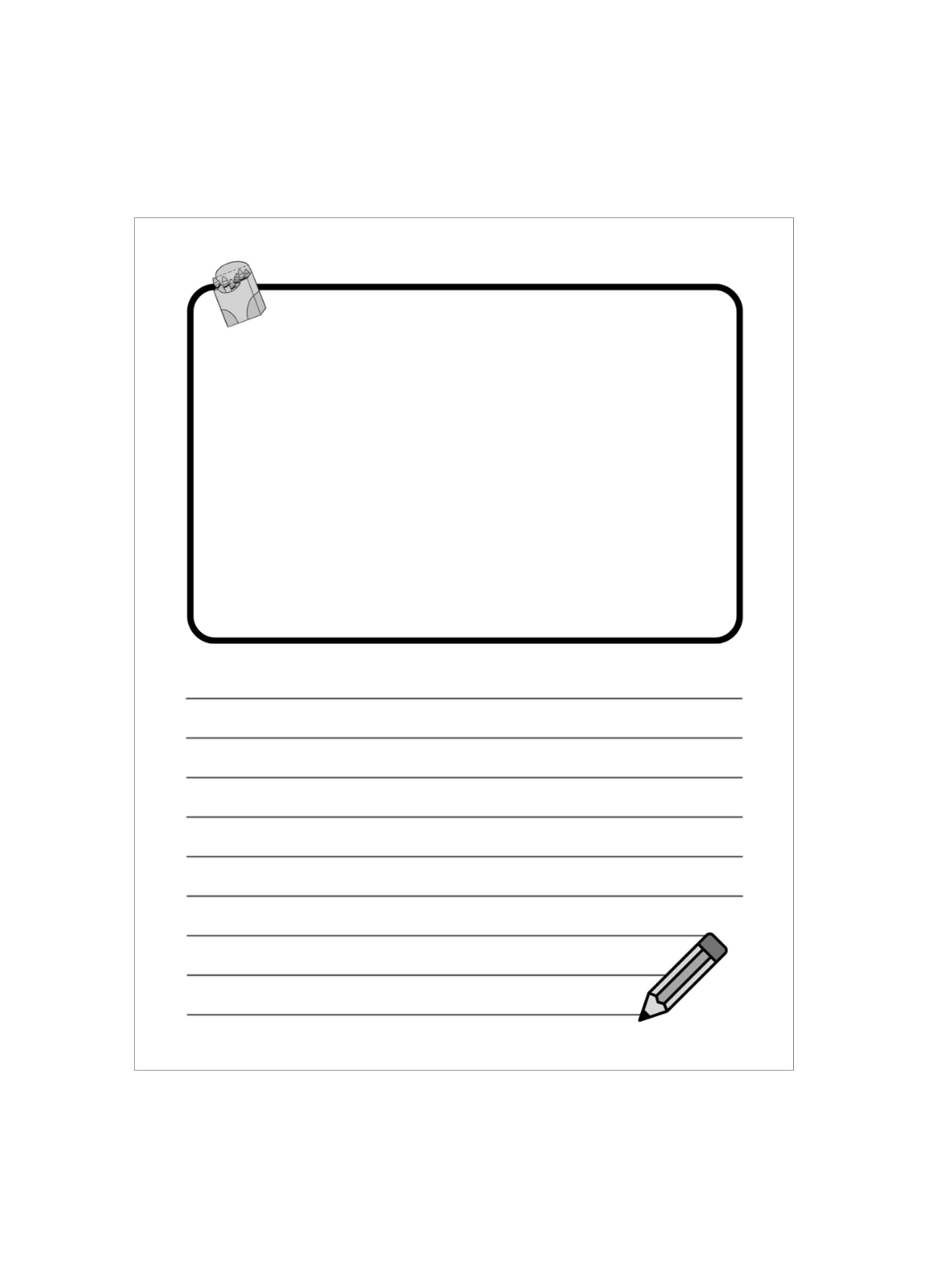 Kids Zone : Write and Draw Storybook Paper : Astronauts