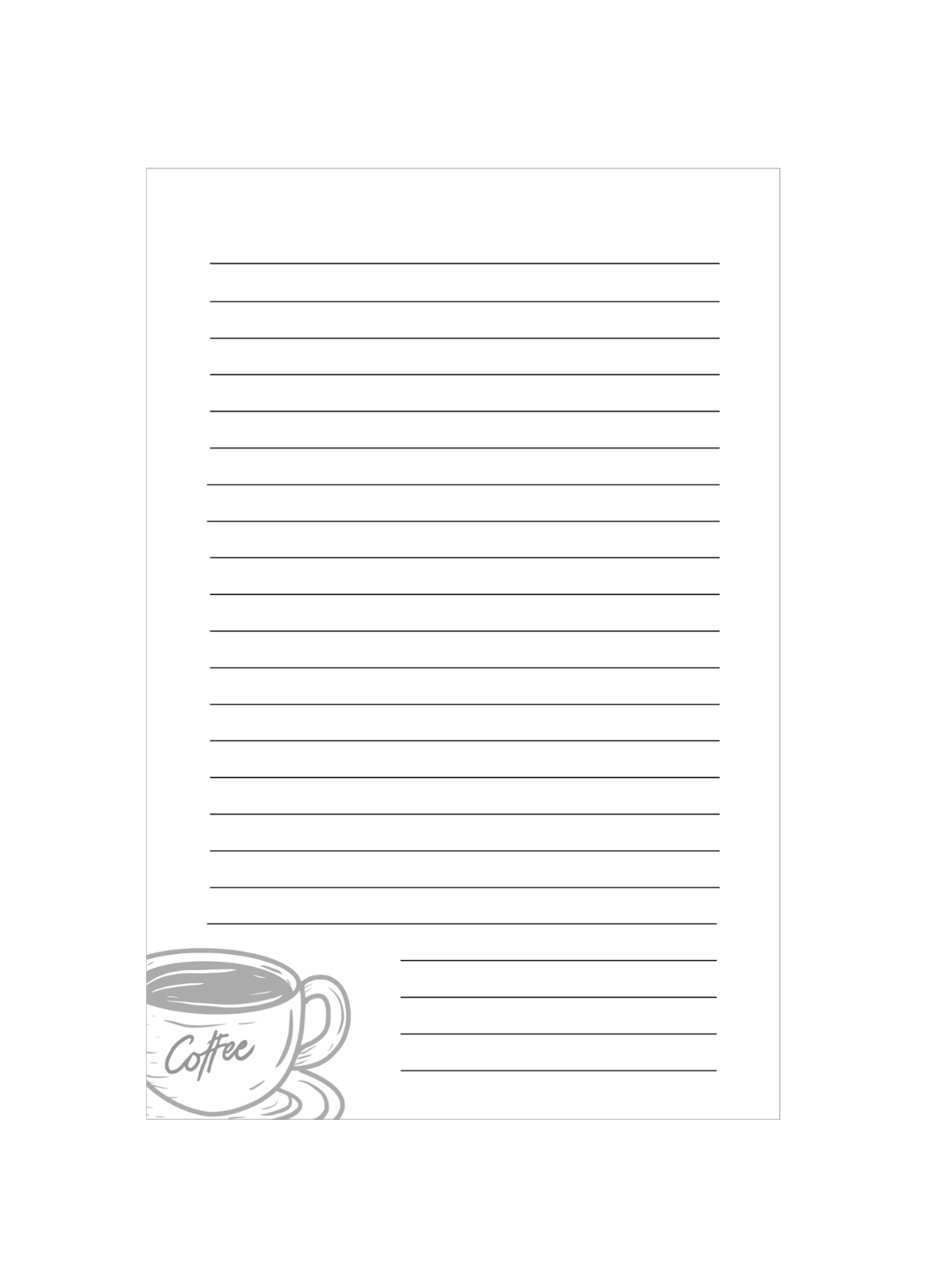 Coffee Lovers Lined Notebook