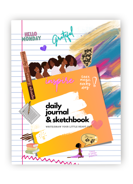 Daily Journal and Sketchbook for Black Women (Large Print)