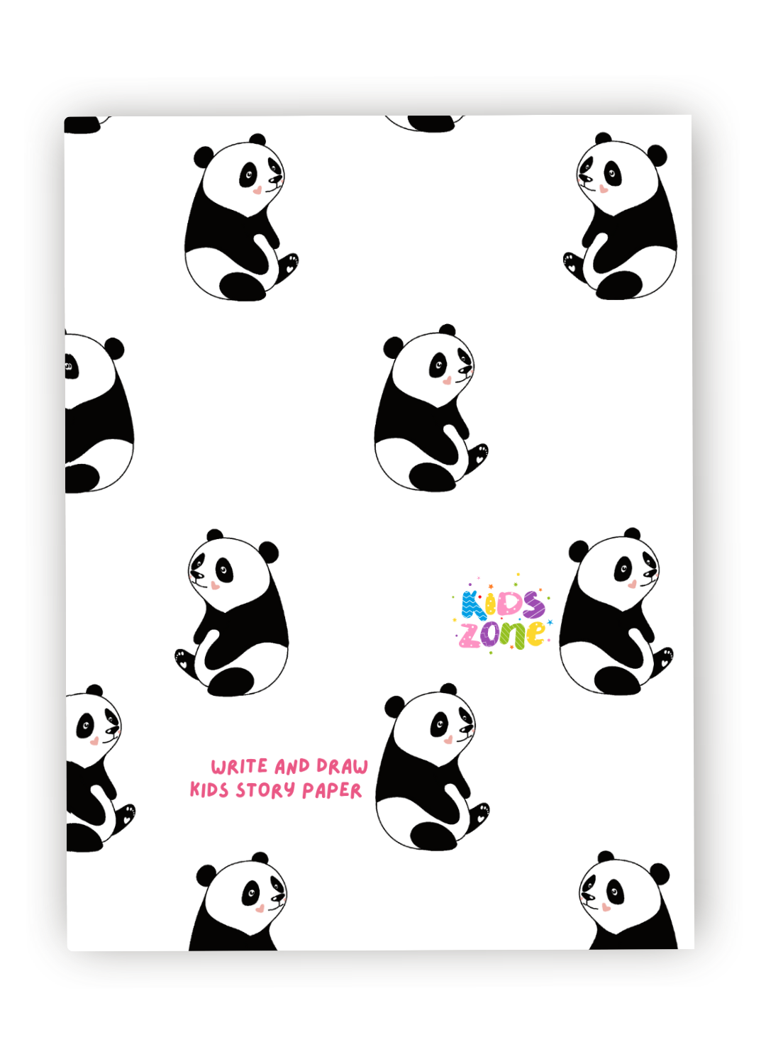 Kids Zone : Write and Draw Storybook Paper : Panda Theme