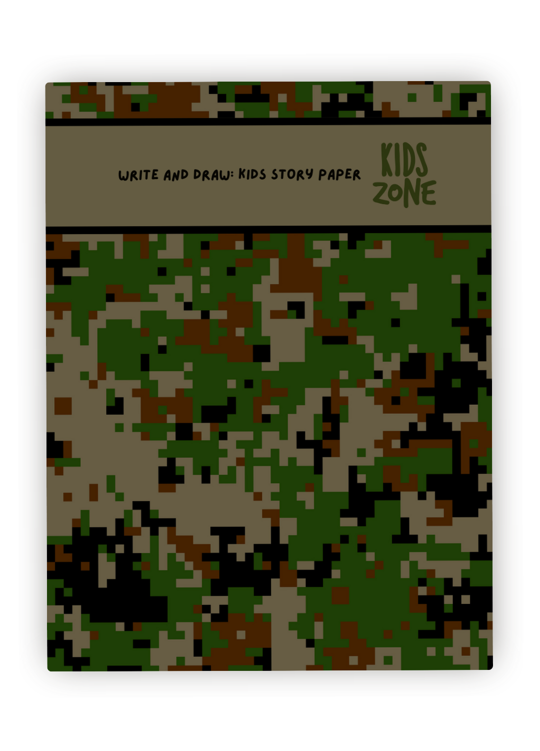 Kids Zone : Write and Draw Storybook Paper : Military Theme