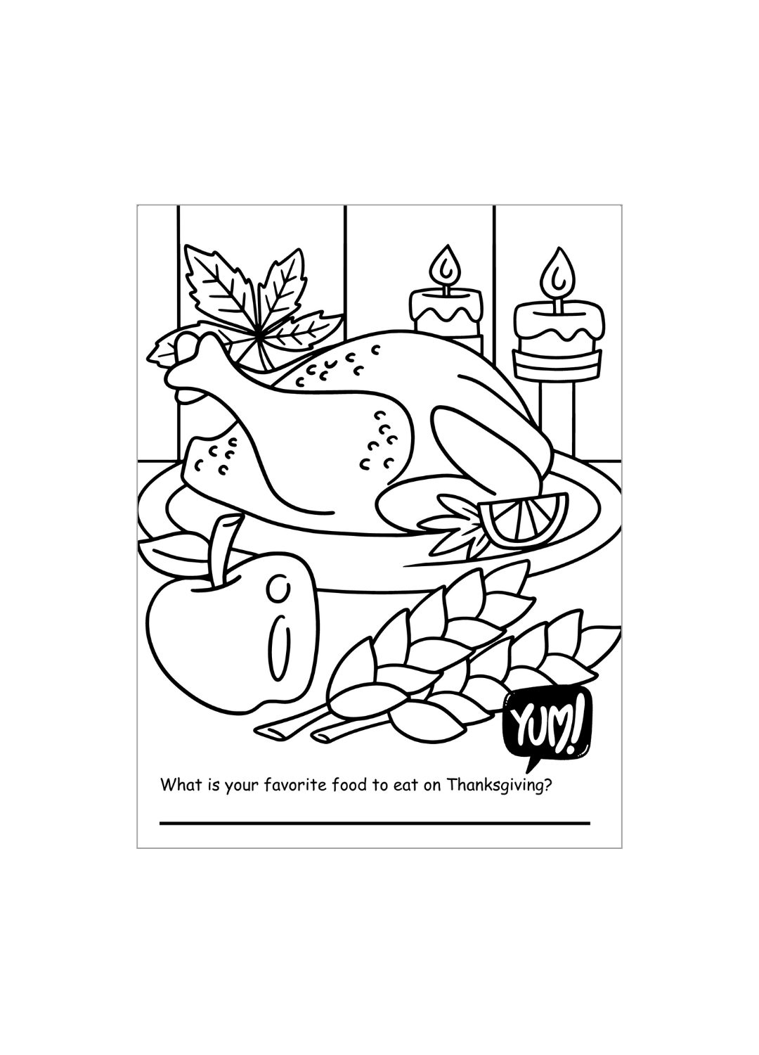 Thanksgiving Fun: A Fun-Filled Coloring and Activity Book for Kids – 8.5x11 Size with 25 Pages