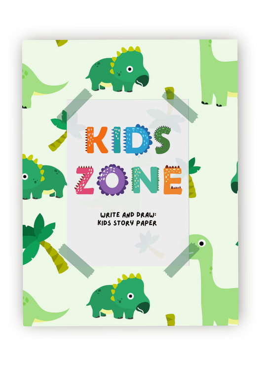 Kids Zone : Write and Draw Storybook Paper : Dinosaurs