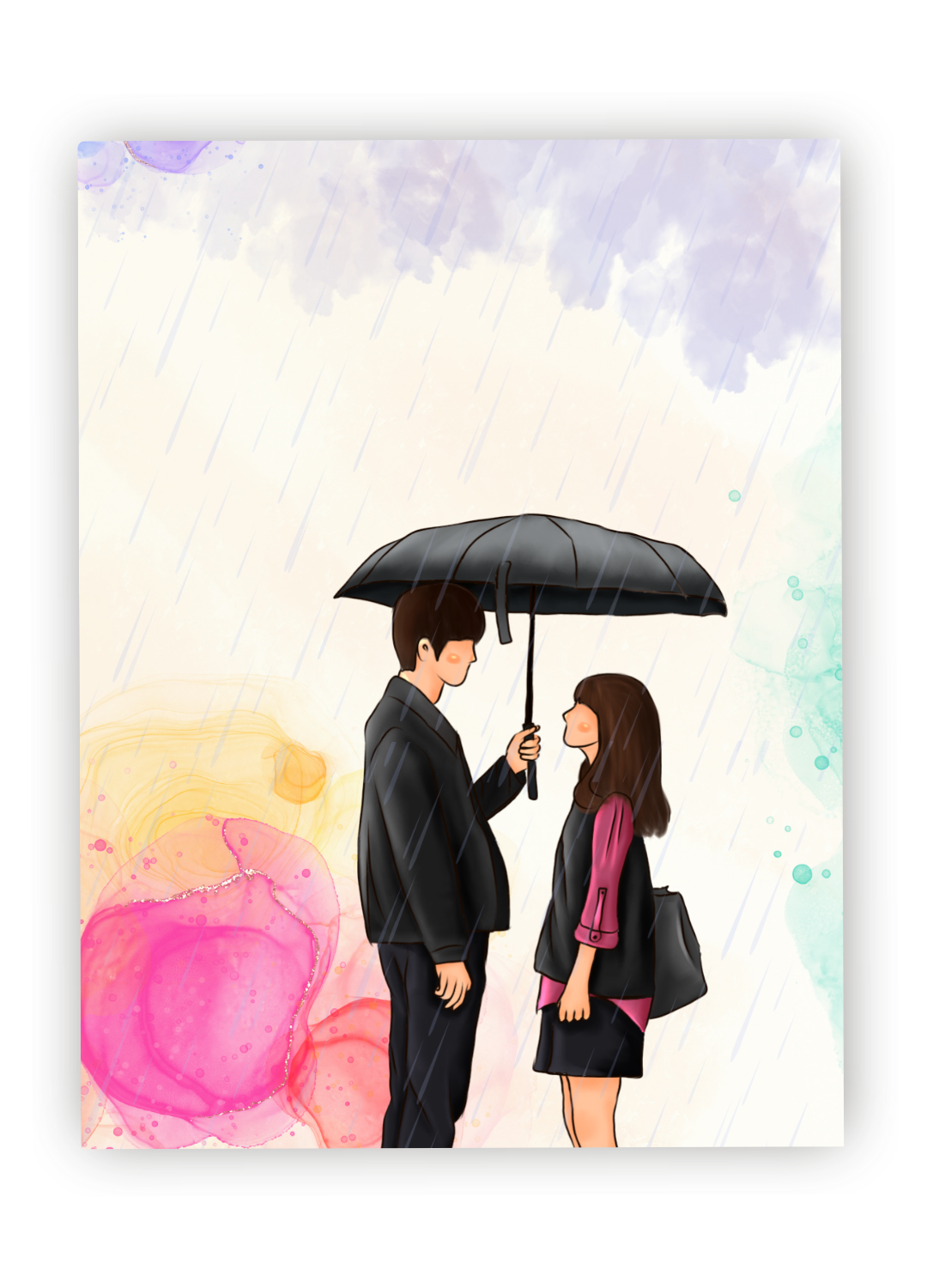 Love on a Rainy Day - Paperback 100 Page Lined Notebook, Sized at 5x8