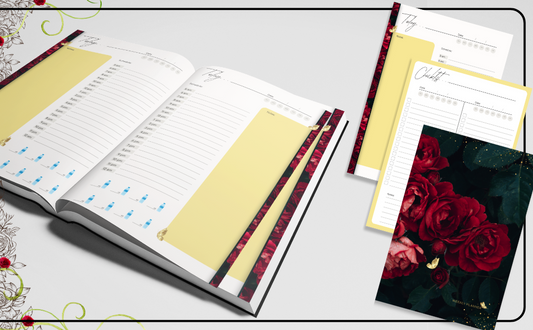 2025 7x10 Blank, Fillable, Rose Themed Planner