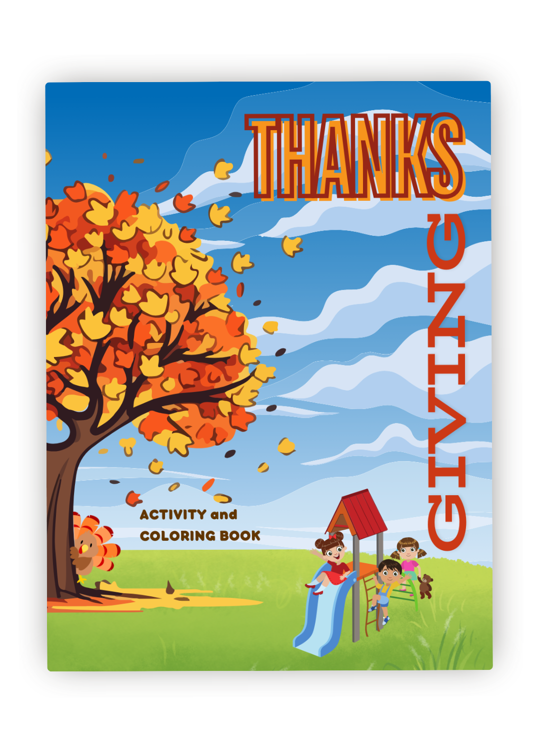 Thanksgiving Coloring and Activity Book for Kids – 8.5x11 Size with 25 Pages